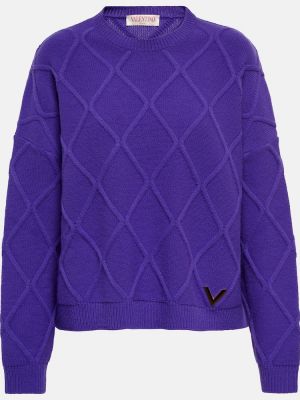 Puloverel de lână Valentino violet