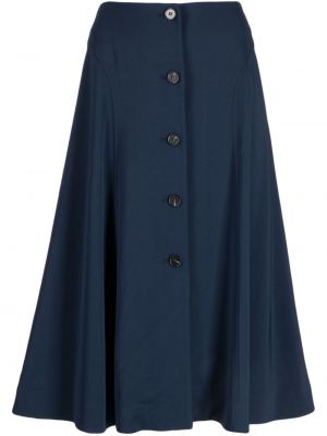 Plisované midi sukně Paul Smith modré
