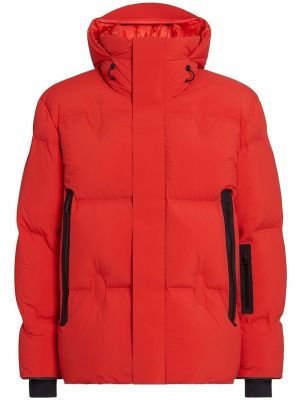 Péřová bunda s kapucí Zegna červená