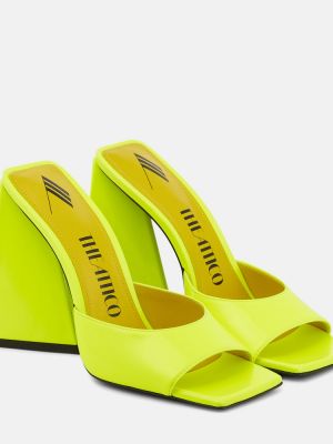 Kožené sandále z ekologickej kože The Attico žltá