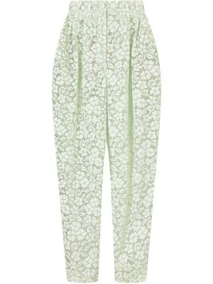 Pantalones de flores de encaje Dolce & Gabbana verde