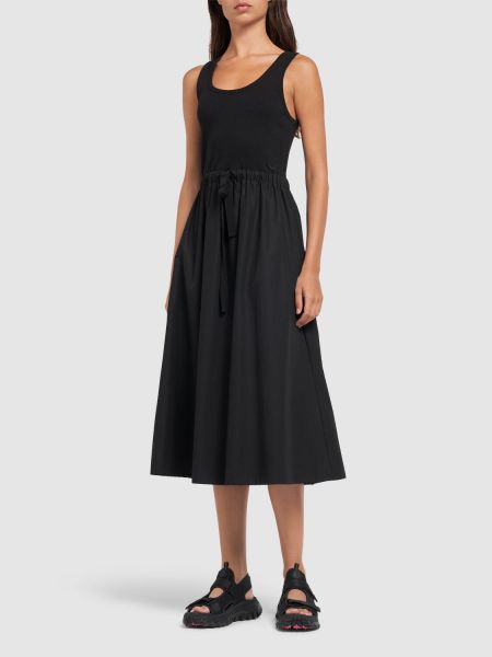 Bavlnené midi šaty Moncler čierna