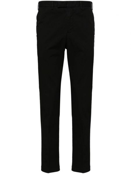 Obcisłe spodnie slim fit bawełniane Pt Torino czarne