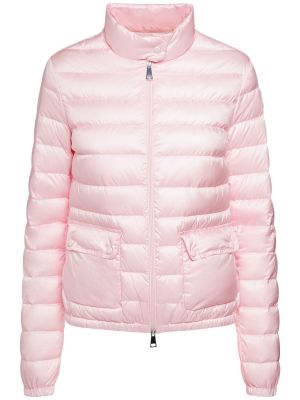 Najlonska pernata jakna Moncler ružičasta