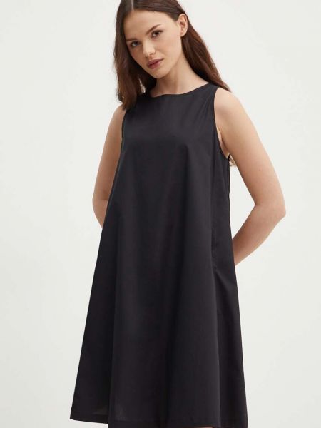 Pamučna mini haljina United Colors Of Benetton crna