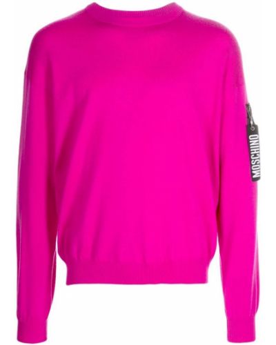 Jersey de punto de tela jersey con bolsillos Moschino rosa