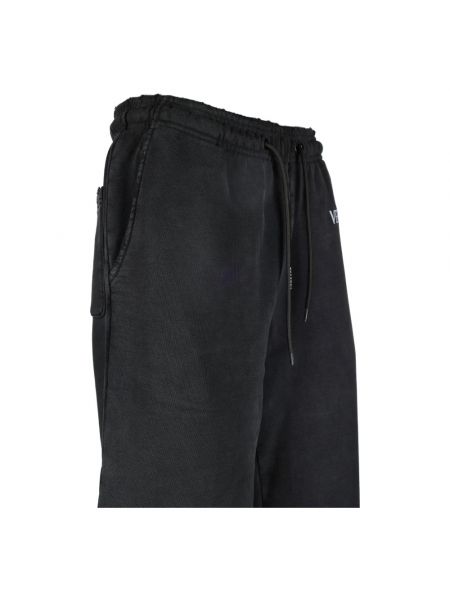 Pantalones de chándal con bordado desgastados Versace negro