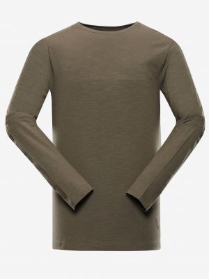 Tričko s dlhými rukávmi Nax khaki