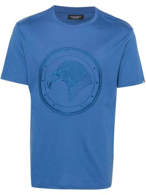 T-shirt mit stickerei Stefano Ricci blau