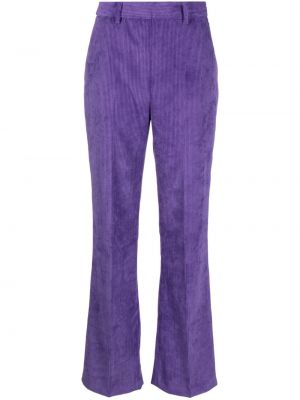 Pantalon droit en velours côtelé Manuel Ritz violet