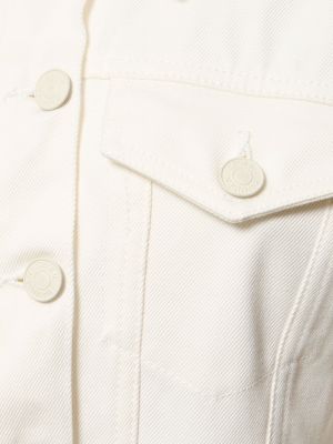 Bavlněná přiléhavá džínová bunda Cecilie Bahnsen bílá