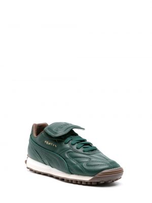 Pikowane sneakersy skórzane Fenty X Puma zielone