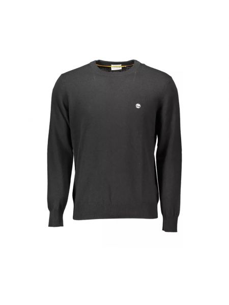 Sweter wełniany z długim rękawem Timberland czarny