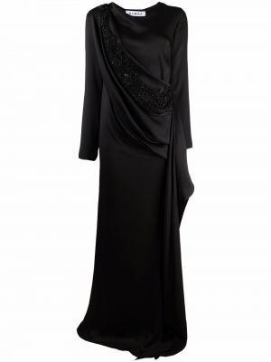Vestido de noche manga larga Almaz negro