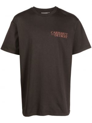 Trykt bomull t-skjorte Carhartt Wip brun