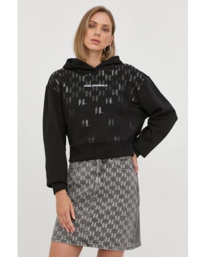 Чорний светр з принтом Karl Lagerfeld