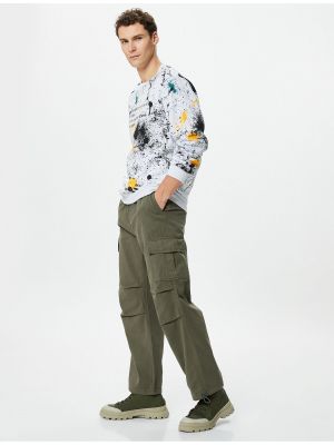 Relaxed fit „cargo“ stiliaus kelnės su kišenėmis Koton
