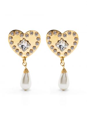 Σκουλαρίκια με μοτίβο καρδιά Alessandra Rich χρυσό