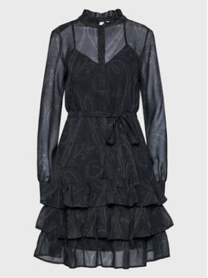 Priliehavé košeľové šaty Silvian Heach čierna