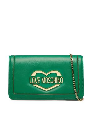Listová kabelka Love Moschino zelená