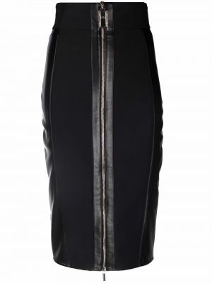 Falda de tubo ajustada con cremallera Elisabetta Franchi negro