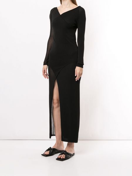 Sukienka długa asymetryczna Dion Lee czarna