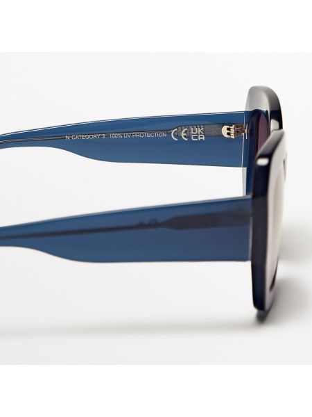 Очки солнцезащитные оверсайз Massimo Dutti синие