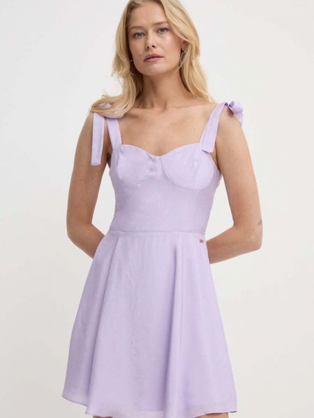 Sukienka mini Armani Exchange fioletowa