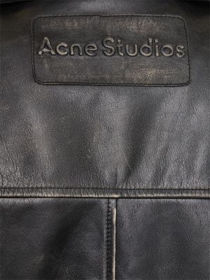 Veste de cuir Acne Studios noir