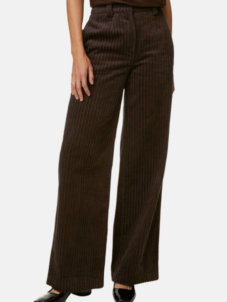 Меланжевые брюки Marks & Spencer коричневые