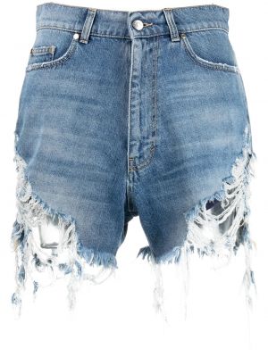 Jeansshorts med sliten Stella Mccartney blå