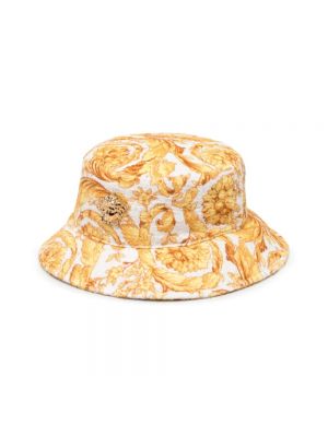 Żółta czapka Versace