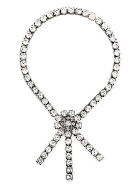 Ogrlica s kristali Jil Sander srebrna