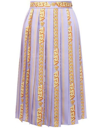 Плиссированная юбка Versace, сиреневая