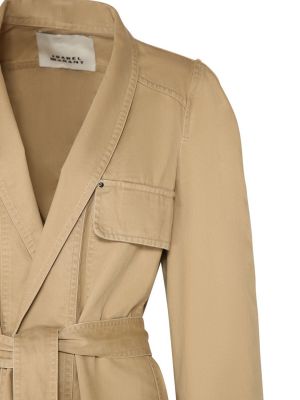 Bavlněná bunda Isabel Marant béžová