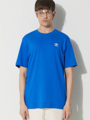 Tricou din bumbac din bumbac Adidas Originals albastru