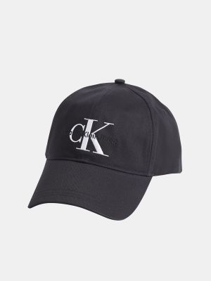 Gorra de algodón Calvin Klein Jeans negro