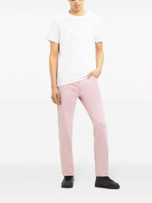 Bavlněné straight fit džíny Courrèges růžové