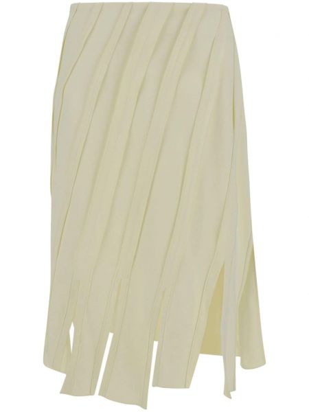 Midi suknja s draperijom Bottega Veneta žuta