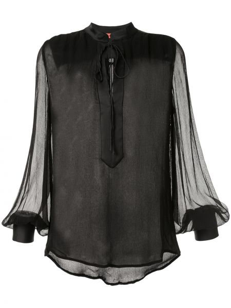 Блузка полупрозрачная с завязками Manning Cartell, черная