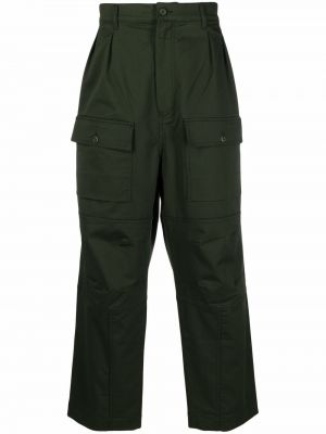 Pantalones rectos ajustados Maison Kitsuné verde