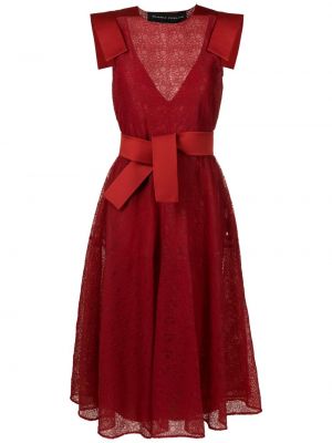 Коктейлна рокля бродирана Gloria Coelho червено