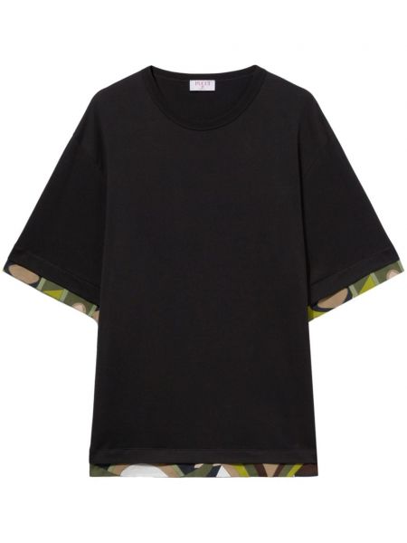Βαμβακερή μπλούζα με σχέδιο Pucci μαύρο