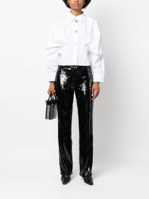 Proste spodnie z cekinami Karl Lagerfeld czarne