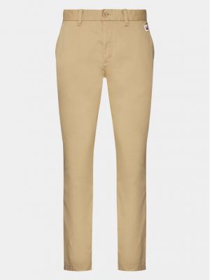 Pantaloni chino Tommy Jeans beige