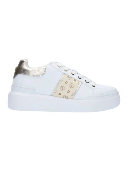 Sneakersy casual Pollini białe