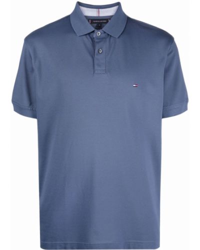 Siuvinėtas polo marškinėliai Tommy Hilfiger mėlyna