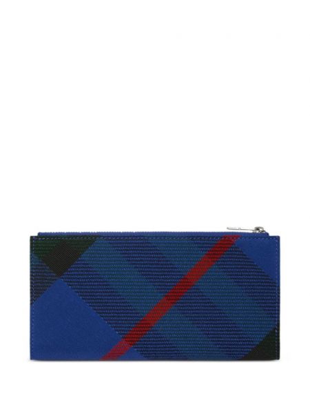 Kostkovaná peněženka Burberry modrá