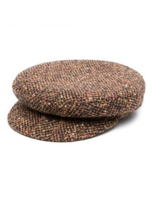 Kepurė su blizgučiais Borsalino ruda