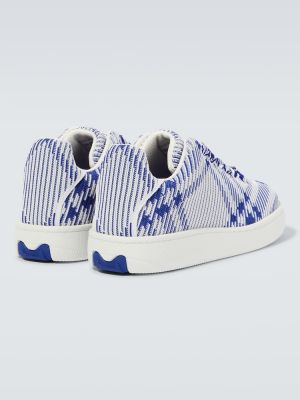 Sneakers a quadri Burberry blu